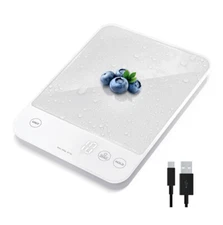 Etekcity Luminary Lite 22Lb Food Kitchen Digital Scale, IPX6 Waterproof, Recharg