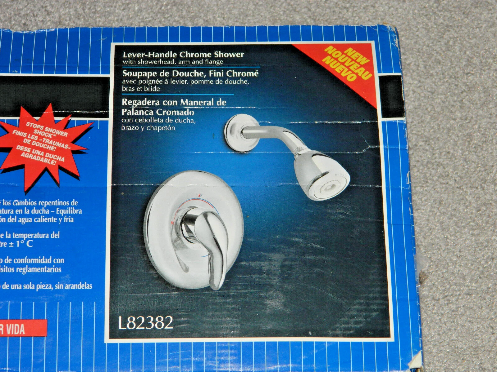 NEW Moen L82382 Chrome Posi-Temp® Shower Only w Control, Valve, Shower Head