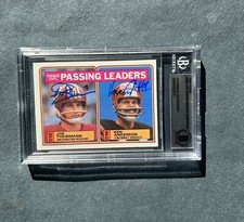 1983 Topps Theismann/Anderson Dual Signed. Wash/Cinn Auto.BAS Autograph Card NM