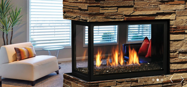 Kingsman Mcvp42h Multi Sided Direct Vent Peninsula Gas Fireplace