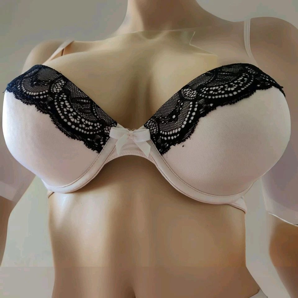 Bügel BH mit Spitze von Hunkemöller schwarz/weiß Gr.75D w. NEU - Bild 2 von 4