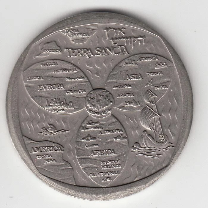 Bünting Quadrifoglio Mappa Terra Sancta Pellegrinaggio Terra Santa Silver Sta... - Immagine 2 di 4