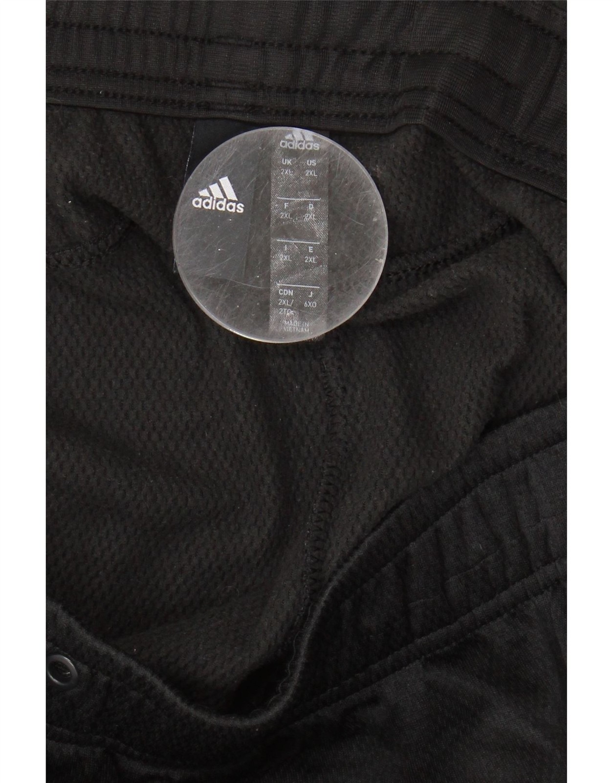 ADIDAS Mens Tracksuit Trousers Joggers 2XL Black Polyester BI11 thumbnail 3