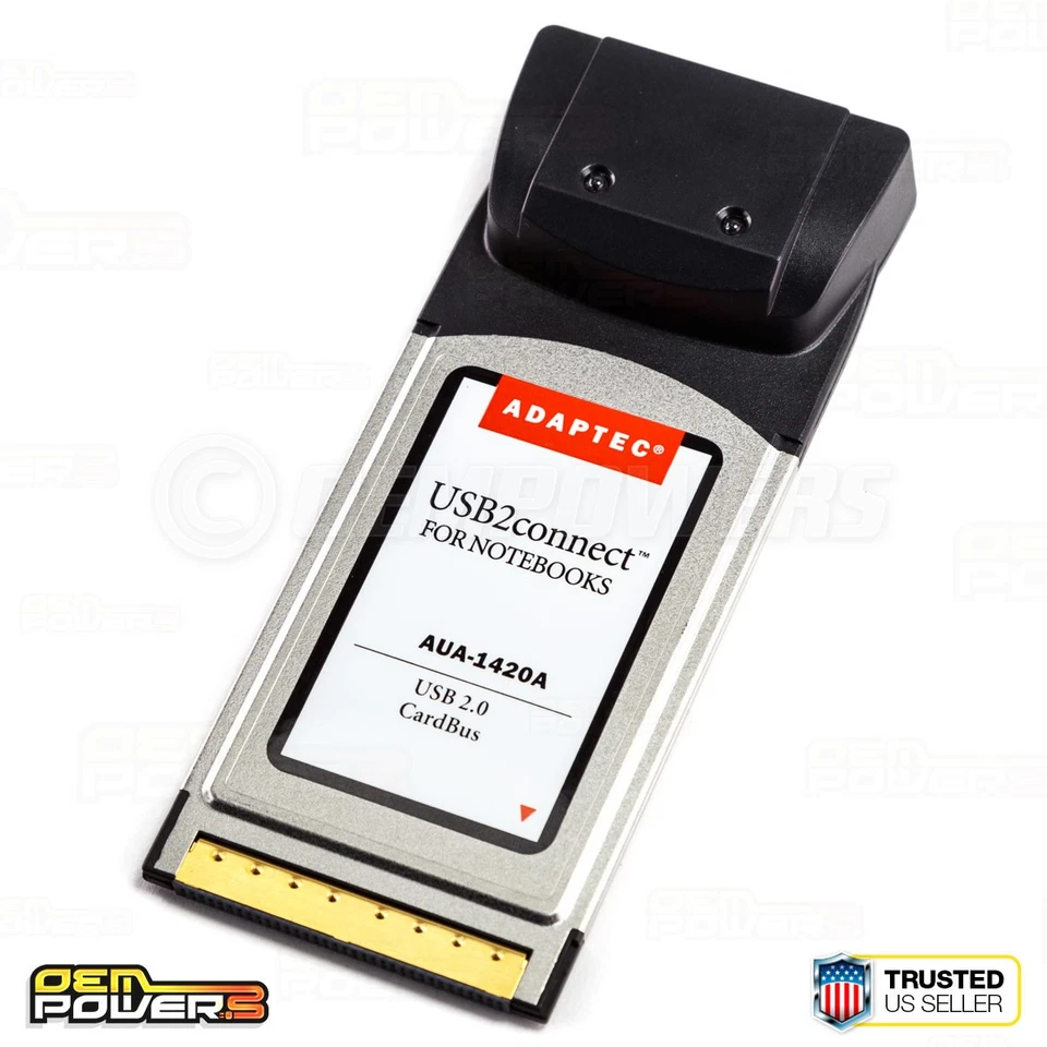 Adaptec AUA-1420 2-Port USB 2.0 CardBus Adapter Laptop Notebook PC Card NEW - Image 2 of 4