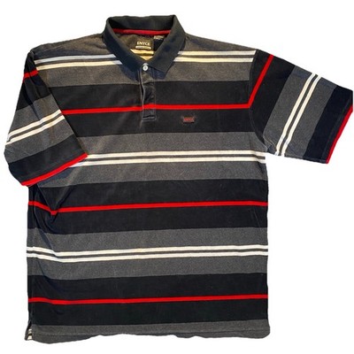 Vintage Enyce Clothing Co Polo Shirt XL Striped Velour Hip Hop Streetwear