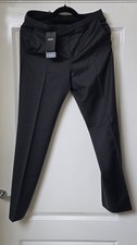 Image of Mens Hugo Boss Lenon Trousers Dark Grey Size 30 To 32 Inch W, Uk Seller,