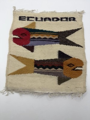 Ecuador Hand Woven Wool Tapestry Square Wall Art Folk Art 8 