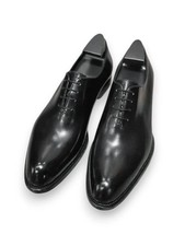 Men's Handmade Black Genuine Leather Cap Toe Oxford Lace Up Dress Shoes Formal O