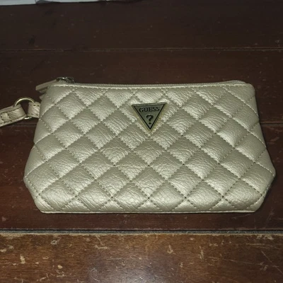 NUEVO ADIVINA SANDY CUERO SINTÉTICO DORADO METÁLICO, 2 CREMALLERAS, PULSERA, EMBRAGUE, BOLSO, CARTERA - Imagen 1 de 4
