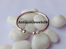 925 Sterling Silver Ball Adjustable Open Cuff Silver Handmade Gift Bangle SP7018