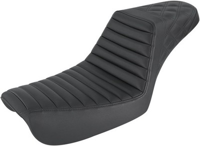 Saddlemen Step-Up LS Tuck-N-Roll Seat Black #284182 Harley Davidson Dyna