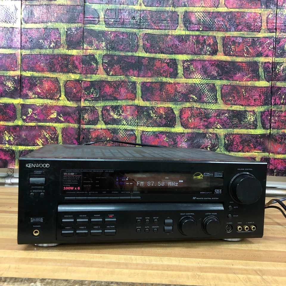 Kenwood VR-6060 -6.1 Ch AV Home Theater Surround Receiver Stereo (WORKS) - Image 2 of 4