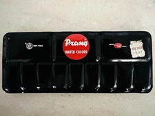 Vintage Prang Watercolors Metal Box Set of 16 Colors Made in USA Brush Preowned