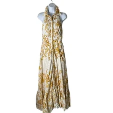 Hemant & Nandita Dress Tora Eyelet Sleeveless Collared Small *READ FLAW*