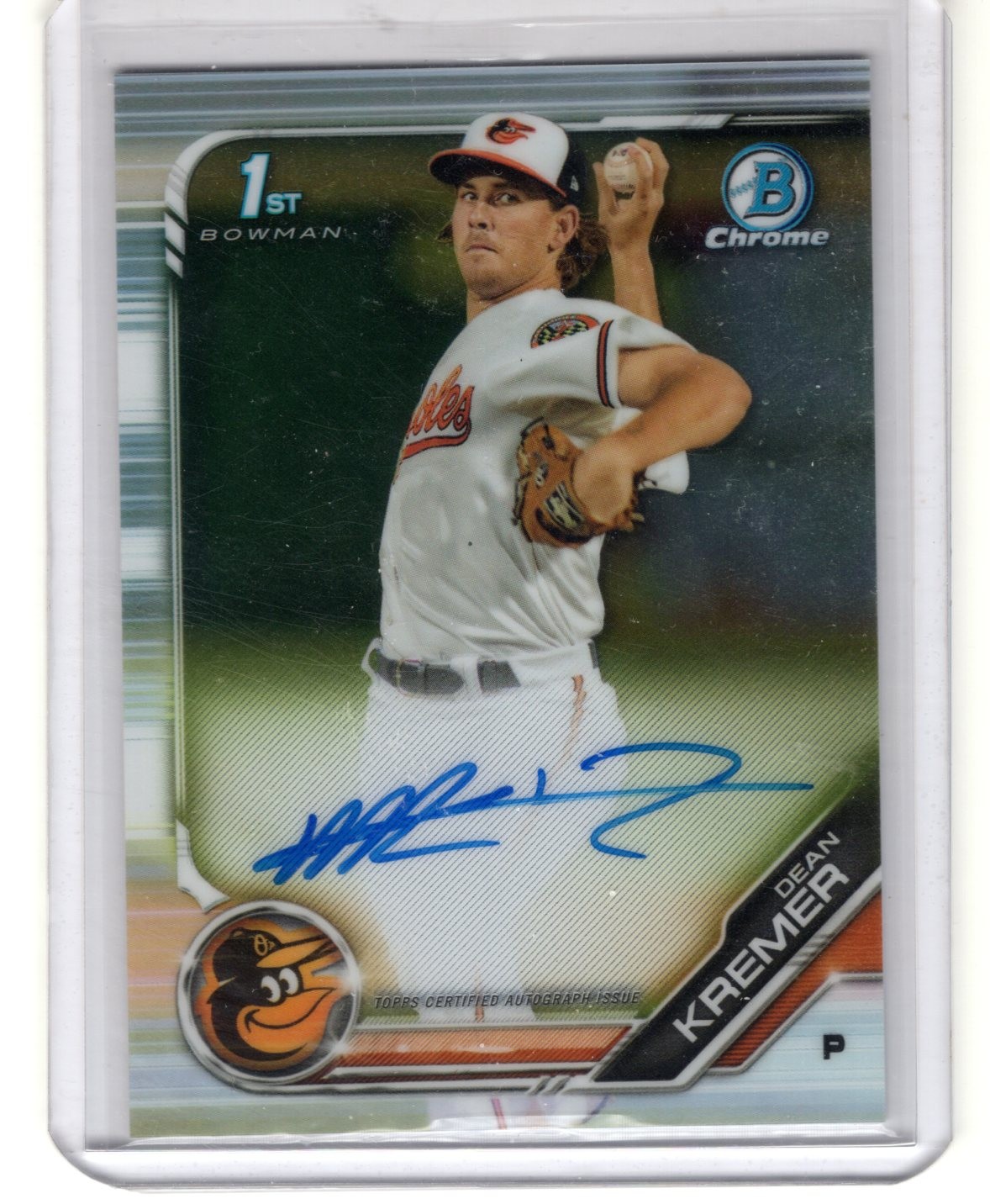 2019 Bowman #CPA-DK Dean Kremer Chrome Prospect Auto Orioles