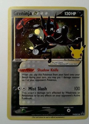 Greninja Gold Star Holo Promo SWSH144 Celebrations Black Star Nm/mint