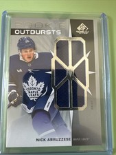 2022-23 Upper Deck SP Game Used Rookie Outbursts Nicholas Abruzzese Jersey Relic