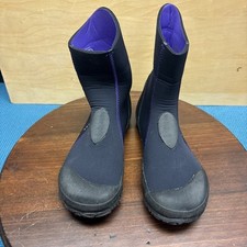 Aqua Lung Womens Ellie 5mm Dive Boots US Size 7 Black Purple Scuba Water Shoes