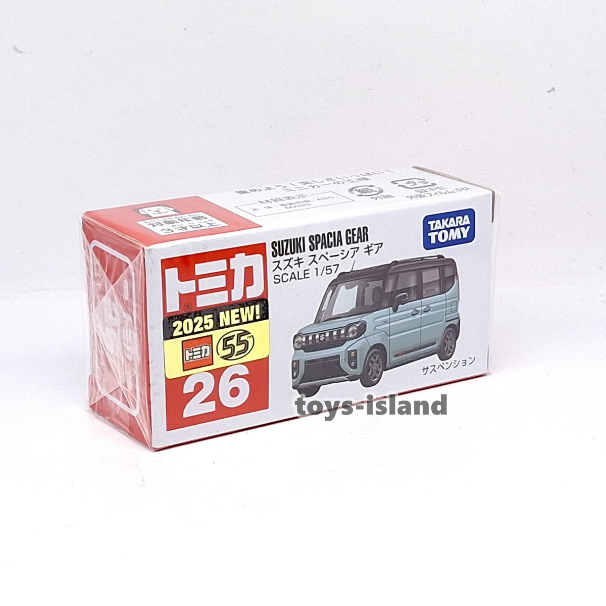 hideandseek carservice カーサビ フィギュア 新品未使用 TOMICA 26 SUZUKI SPACIA GEAR 1/57 TOMY DIECAST CAR 2025 DEC NEW