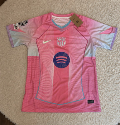 Nike FC Barcelona Fußballtrikot Rosa/Weiß Kurzarm Lamine Yamal 10