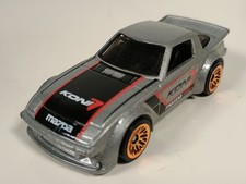 Mazda Rx-7 Hot Wheels 2019 Speed Graphics 167 Silver Lace Rims 164 Loose