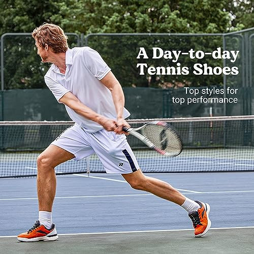 Scarpe da tennis uomo larghe Pickleball tutte le campi con arco 11 X-Wide arancione - Foto 6 di 7