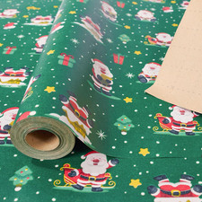 Christmas Wrapping Paper Roll,43Cm X 12M Xmas Gift Wrapping Paper,Kraft Xmas Wra