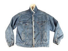Levis Sherpa Lined Denim Jean Jacket Blue VTG 80s USA MADE Sz L San Francisco