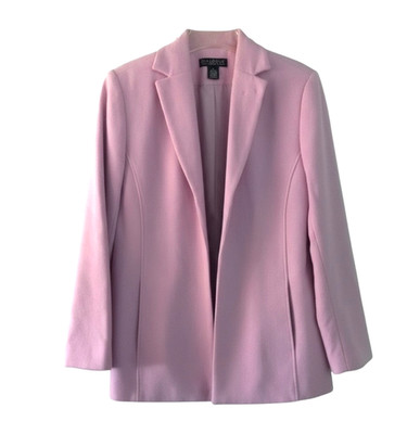 NWT Dialogue QVC Jacket WOOL/CASHMERE BLEND Lilac Pink/Purple Pockets 24 PLUS