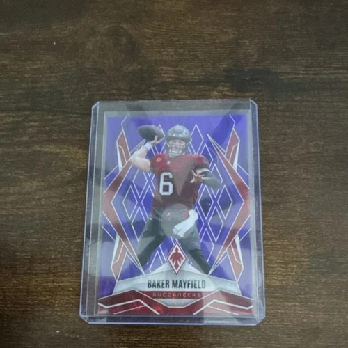 2025 Panini Phoenix Football Purple Seismic Baker Mayfield #128