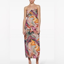 Mara Hoffman Yara Strapless Dress , Multi