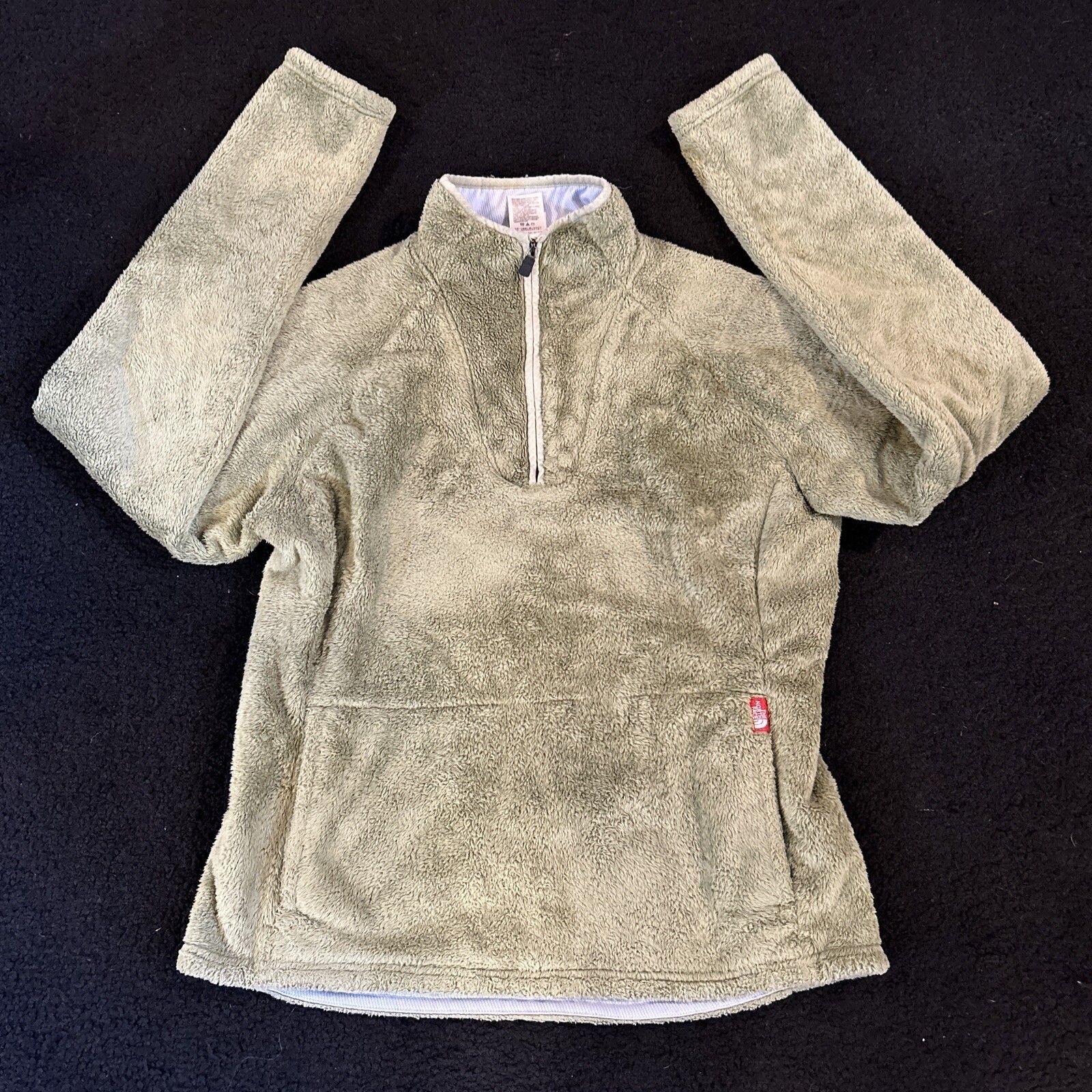 The North Face Soft Sherpa Fleece Osito Full Zip Jacket Womens MEDIUM Green