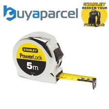 Image of Stanley 0-33-552 Micro Powerlock Tape Measure 5m Metric Only STA033552