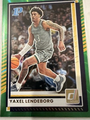 Donruss Yaxel Lendeborg UAB Blazers NCAA #1P Green Parallel Basketball Card