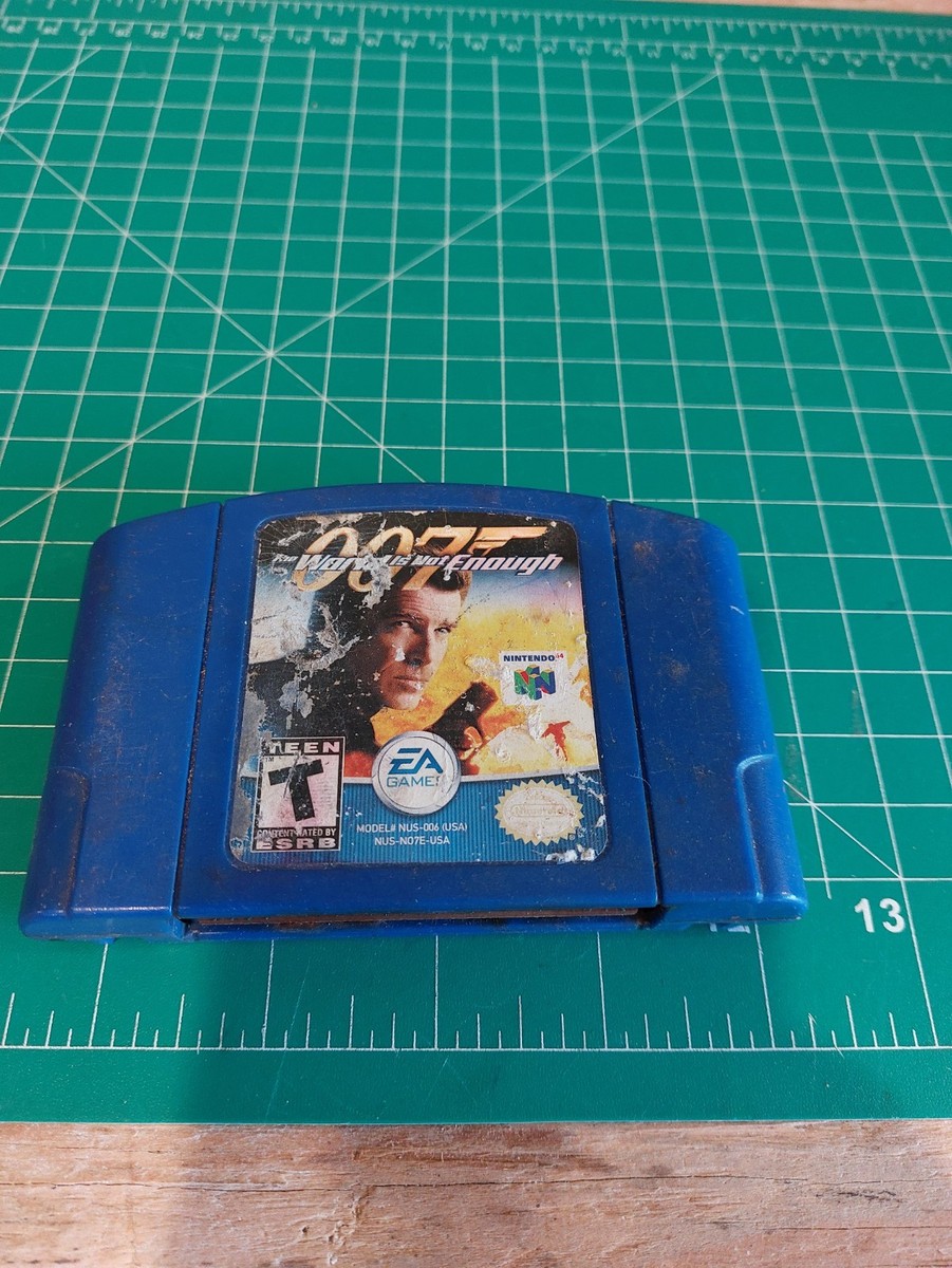 007 The World Is Not Enough Nintendo 64 N64 Blue Cartridge Poor