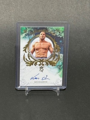2025 Topps Royalty WWE #INF-KSH Ken Shamrock Gold Influential Ink Auto /99