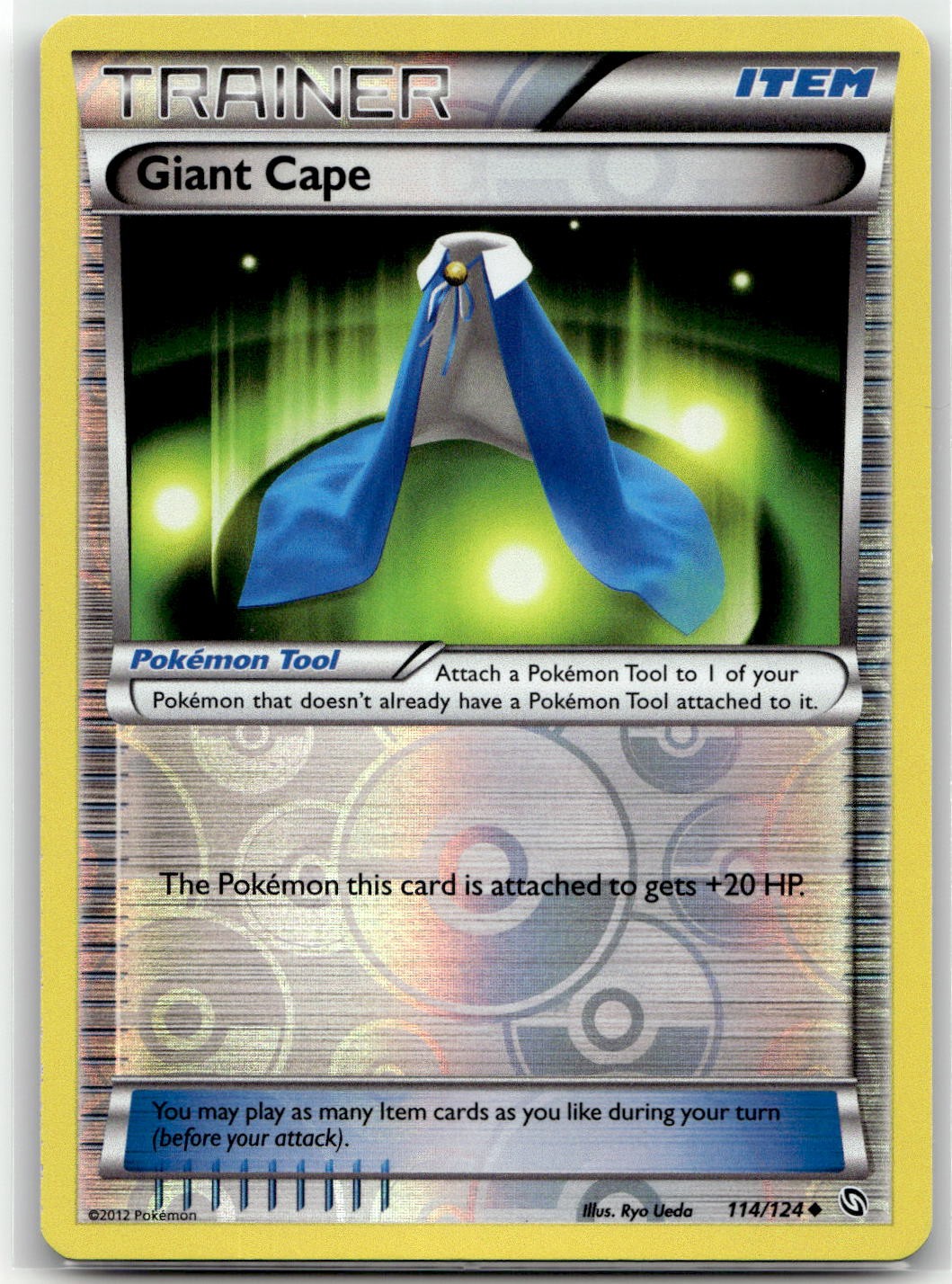 Giant Cape 114/124 Uncommon Dragons Exalted Pokemon Reverse Holo LP