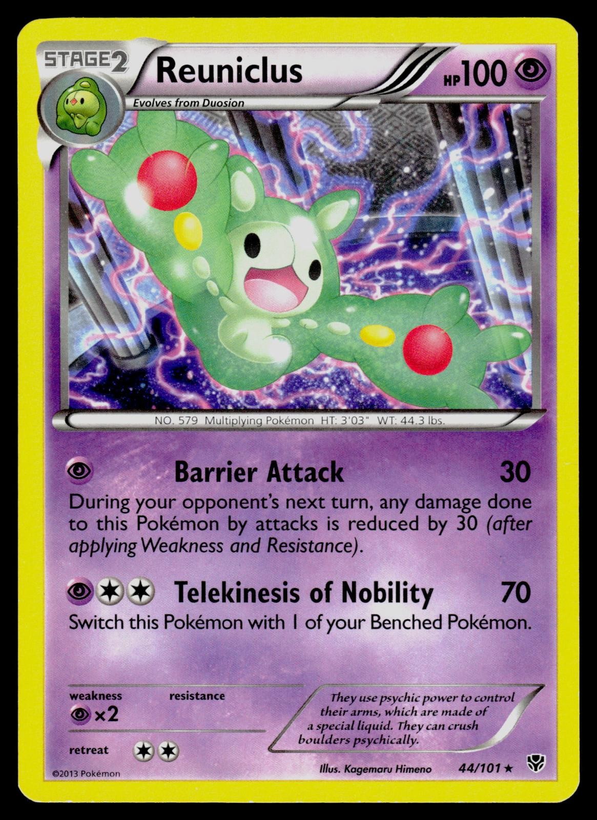 Reuniclus 44/101 Rare Plasma Blast Pokemon Lightly Played