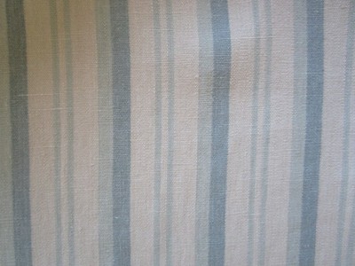Blue Greige or Puddy Stripe Linen Fabric 3.58 yds, swatch available for purchase