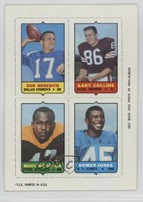 1969 Topps Mini-Cards (4-in-1) Don Meredith Gary Collins Marv Woodson 0wm7