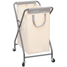 STORAGE MANIAC Collapsible Laundry Hamper with Wheels, Rolling Laundry Basket...