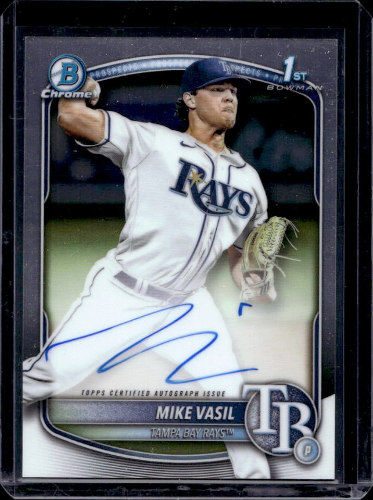 2025 Bowman Mike Vasil Chrome Auto 1st #CPA-MV Rays