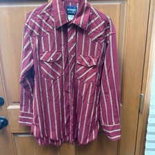 Vintage Wrangler Western Shirt Pearl Snaps, Size Medium, 15 1/2-33