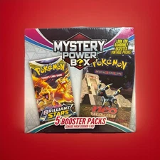 Pokémon Mystery Power Box – 5 Booster Packs (Chase Pack Seeded 1:10) New Sealed
