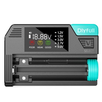 Batterietester, Batterietestgerät, LCD BatteryCheck, USB-C, Universal, Wieder...