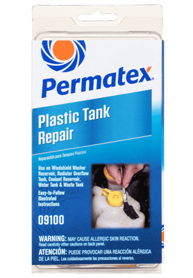 Permatex Plastic Tank Repair Kit Repairs Cracks Up To 4'' Holes Up 3/8'' 09100