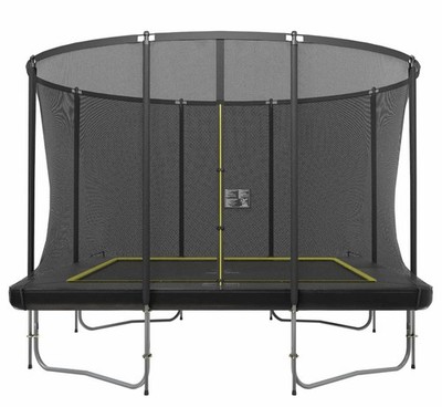 Rechteckige trampolin 214x305 cm mit sicherheitsnetz Schwarz Magic Jump rechteck