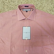 NWT Tommy Hilfiger shirt 15 - 32/33 cotton check red white