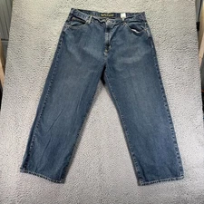 Vintage Nautica Jeans Mens 40x30 Blue Baggy Straight Cotton Medium Wash