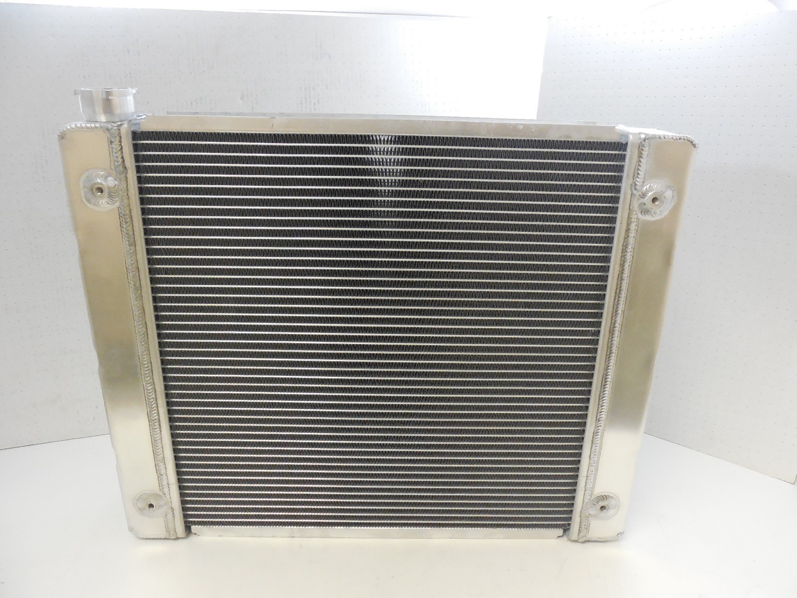 Single Sided Radiator Universal Alum Radiator Chevy single pass w/ mounting holes overall 23 ...